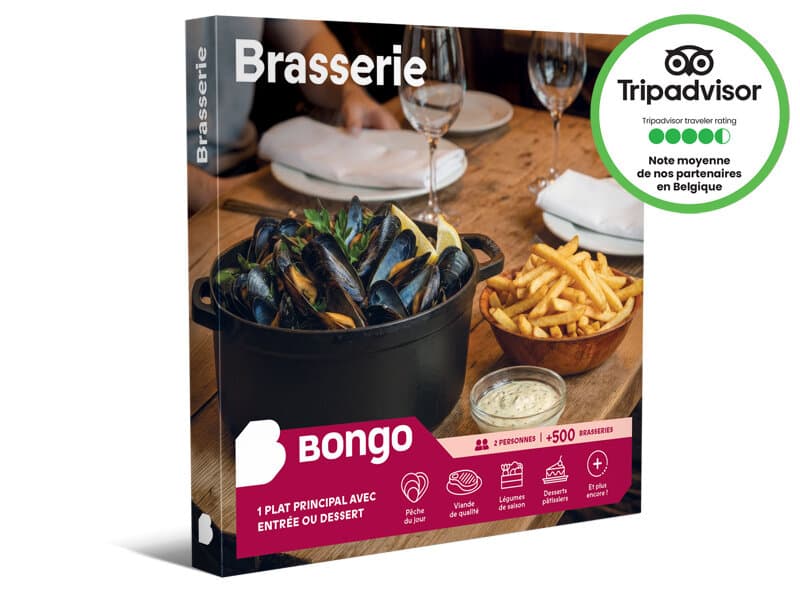 Coffret cadeau Bongo Brasserie pour deux personnes